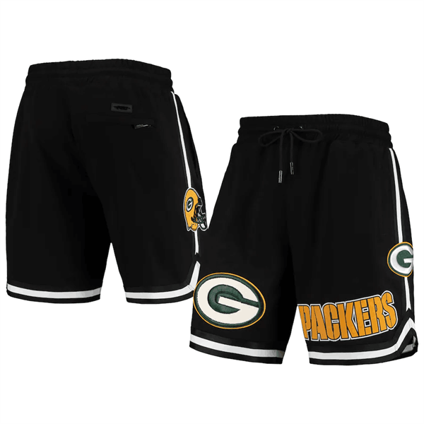 Men's Green Bay Packers Black Shorts Men's Green Bay Packers Black Shorts